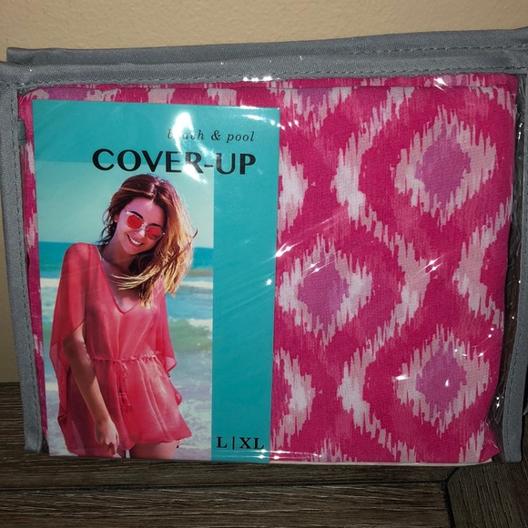 Beach & Pool Cover-up pink & purple L/XL NWT - Picture 1 of 4